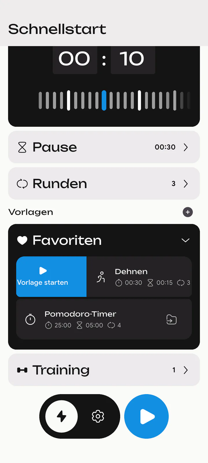 Deine Routinen sind bereit. Favoriten markieren und Symbol-Kategorien erstellen
