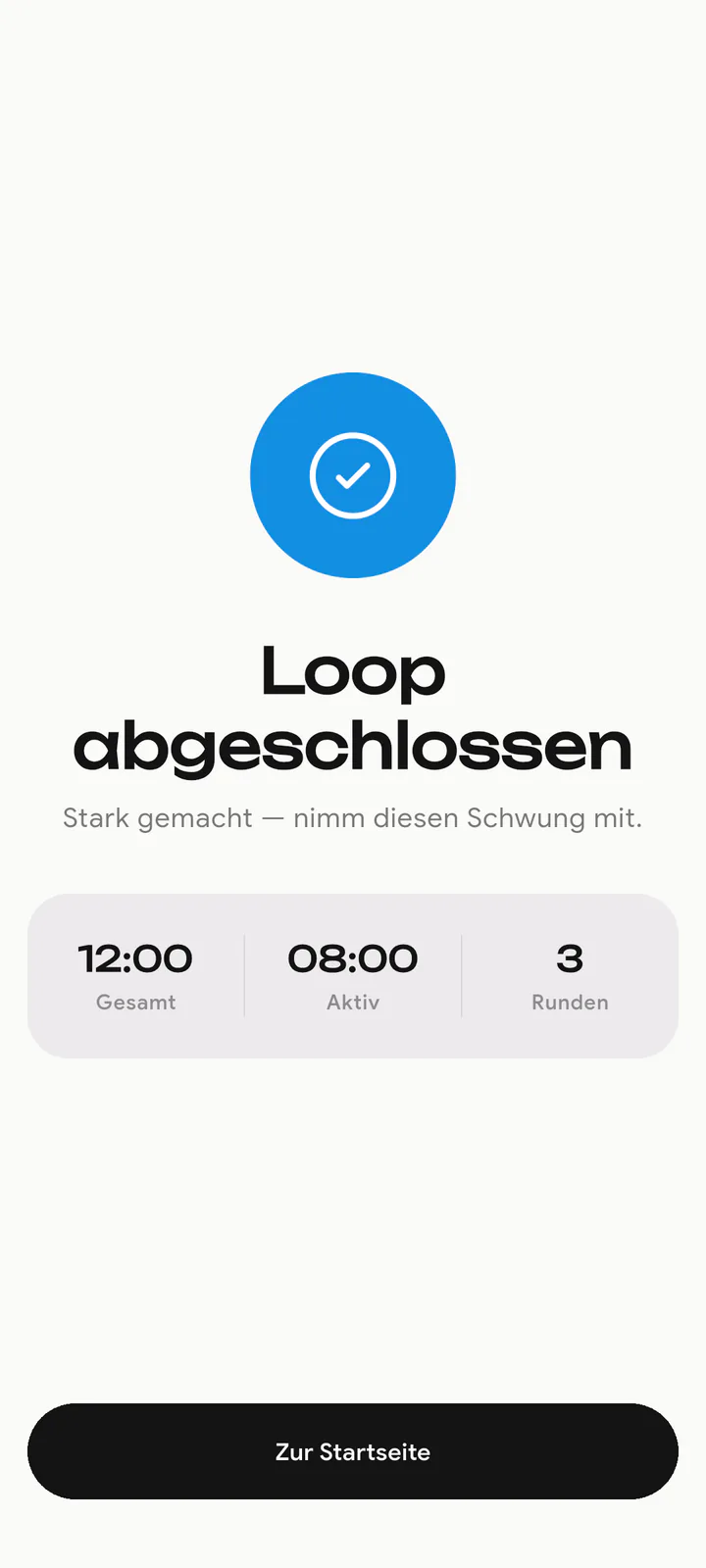 Loop Abschlussübersicht