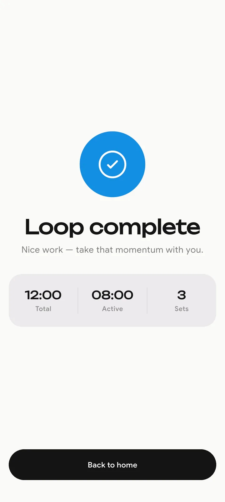 Loop completion summary