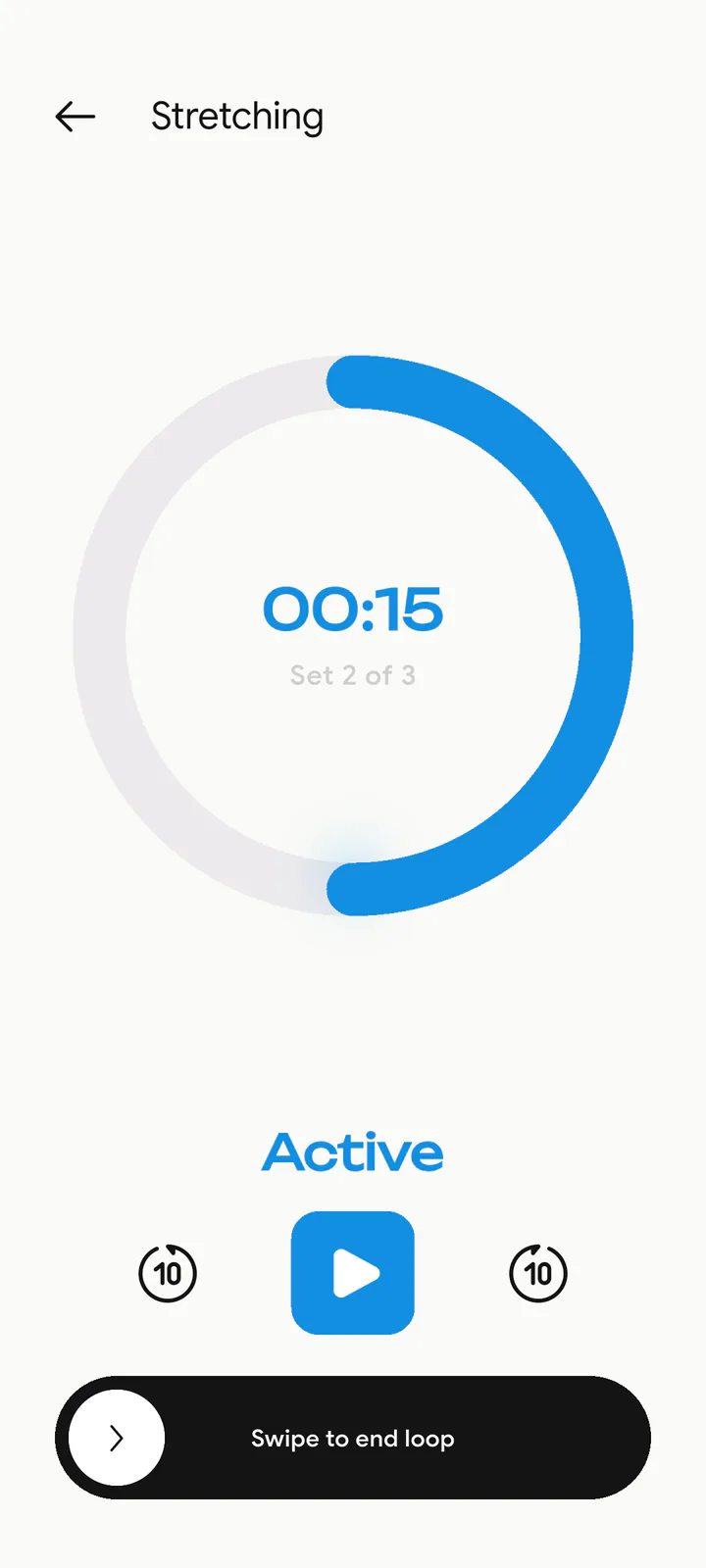 Loop active timer in light mode