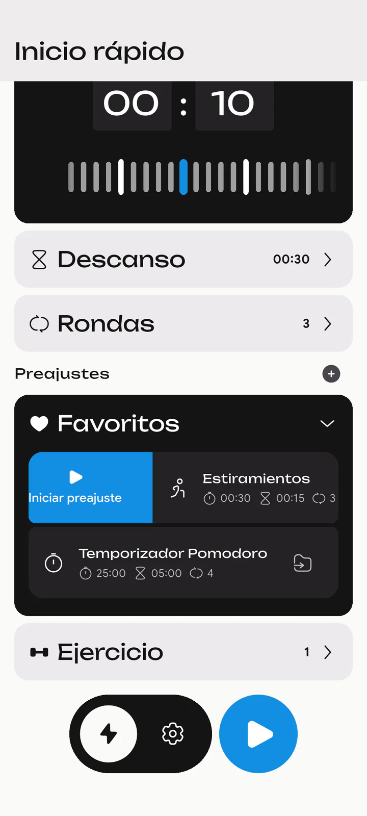 Tus rutinas, preparadas. Marca favoritos y crea categorías con iconos