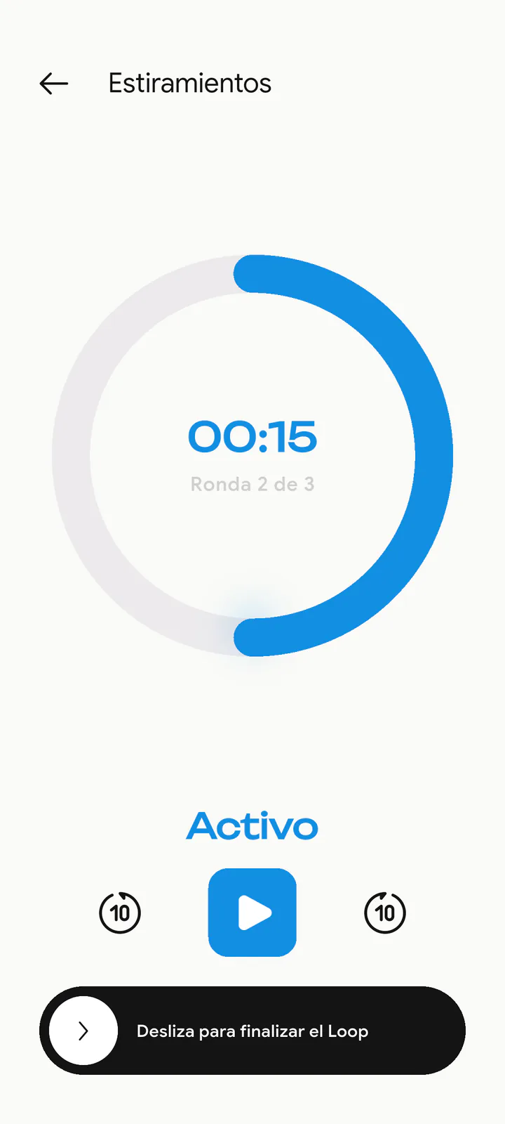 Temporizador de Loop en modo claro