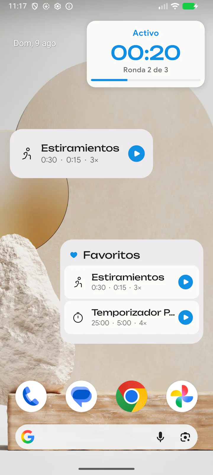Empieza desde la pantalla de inicio. Vista opcional de imagen en imagen