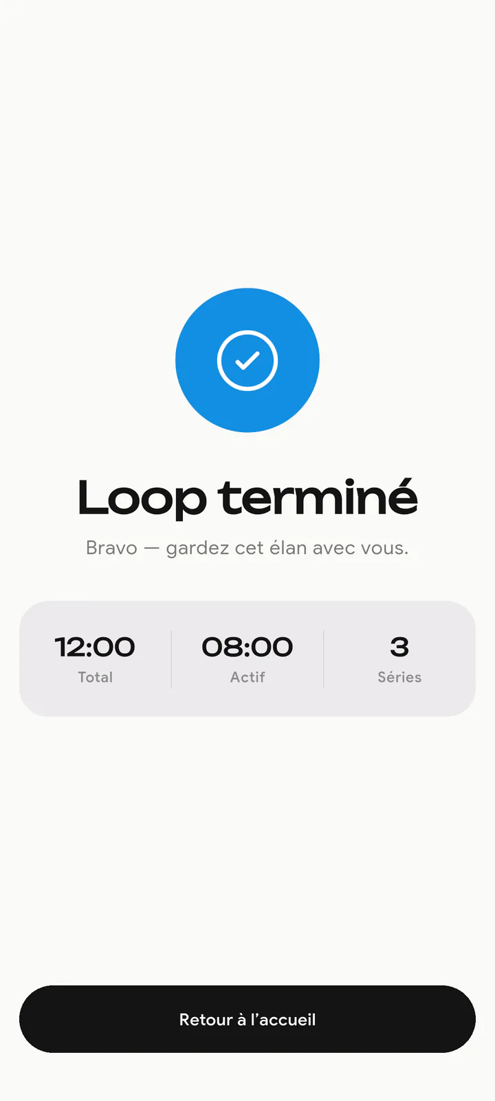 Résumé d’un Loop terminé
