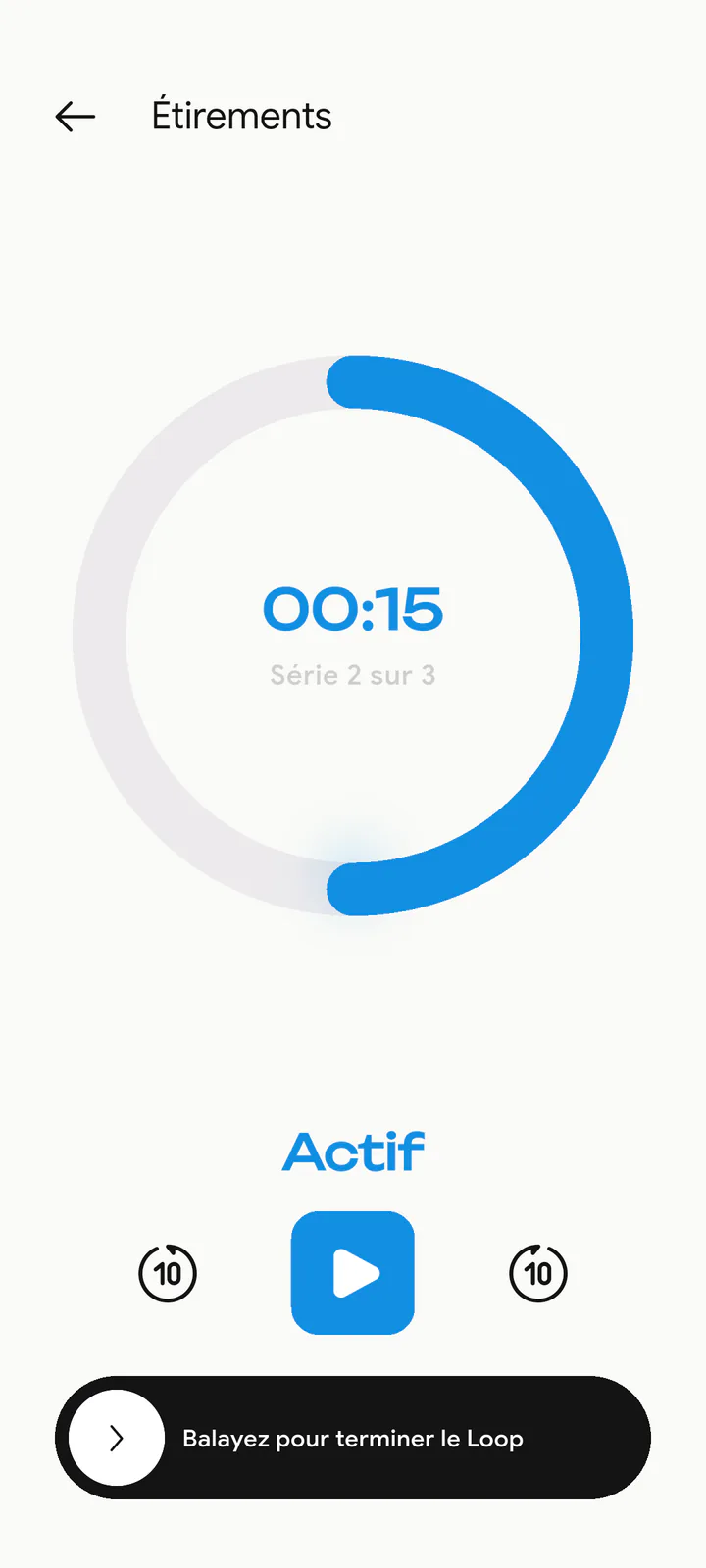 Minuteur Loop en mode clair