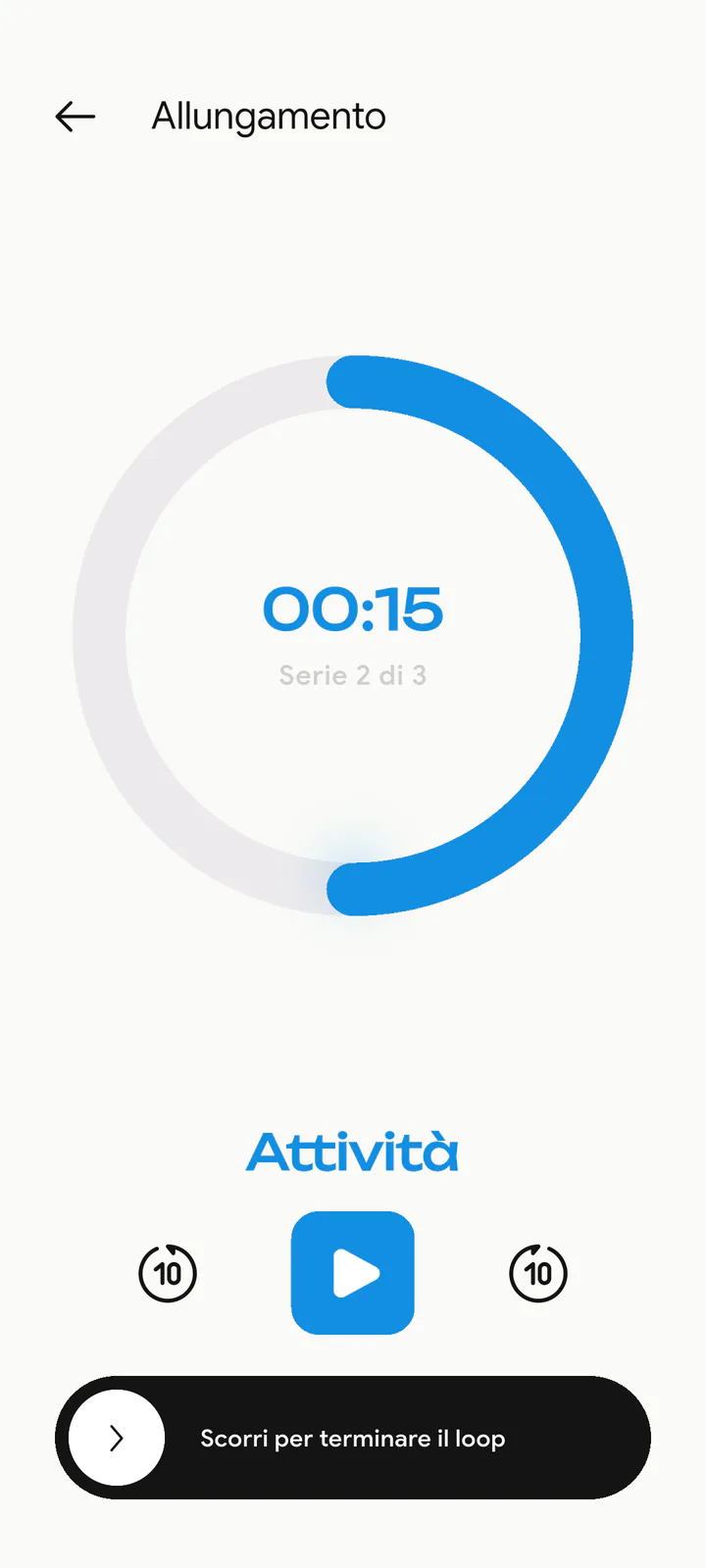 Timer Loop attivo nel tema chiaro