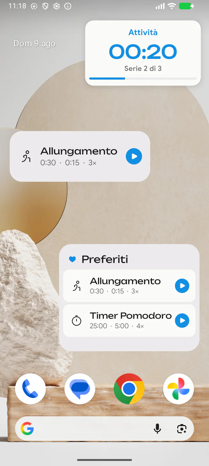 Avvia dalla schermata Home. Vista immagine nell’immagine facoltativa