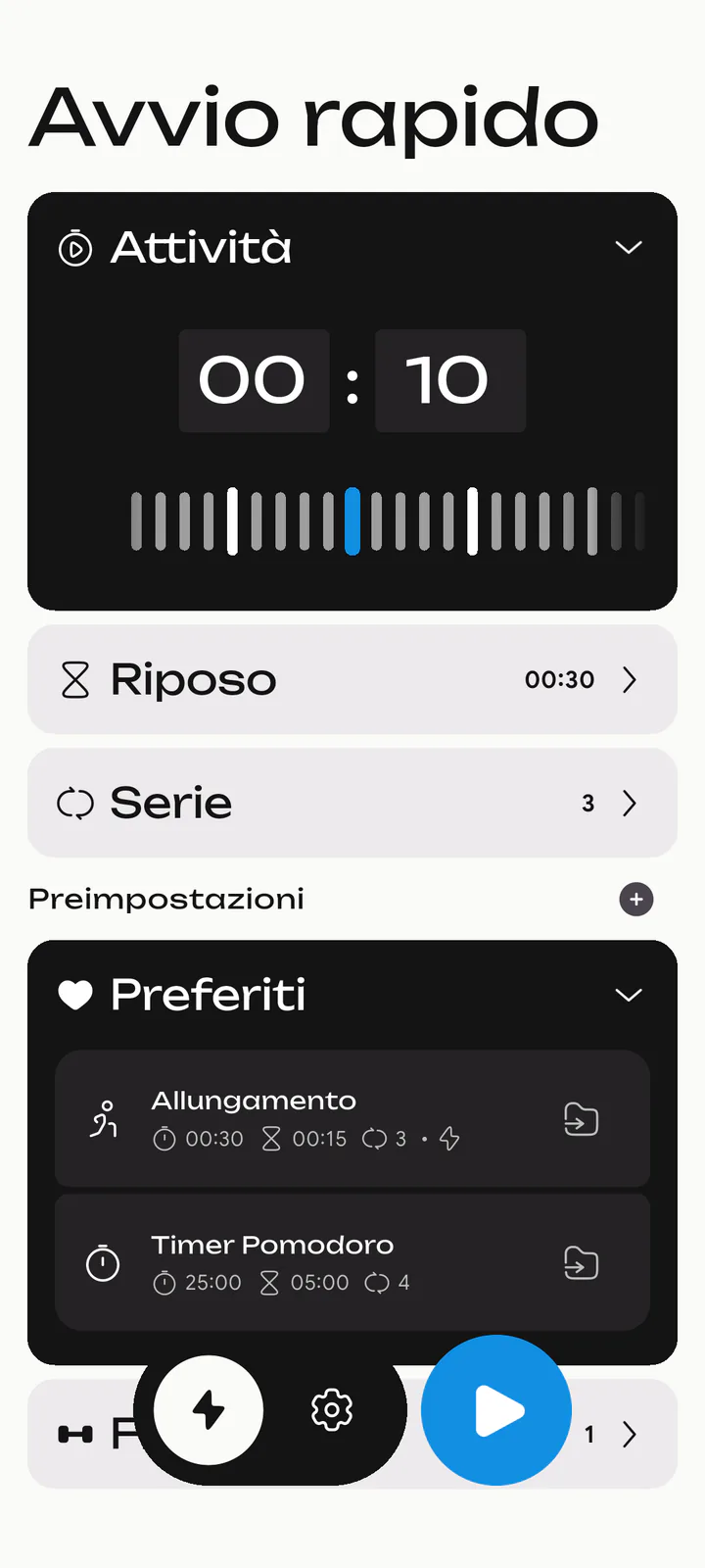 Avvio rapido di Loop con intervalli e preimpostazioni