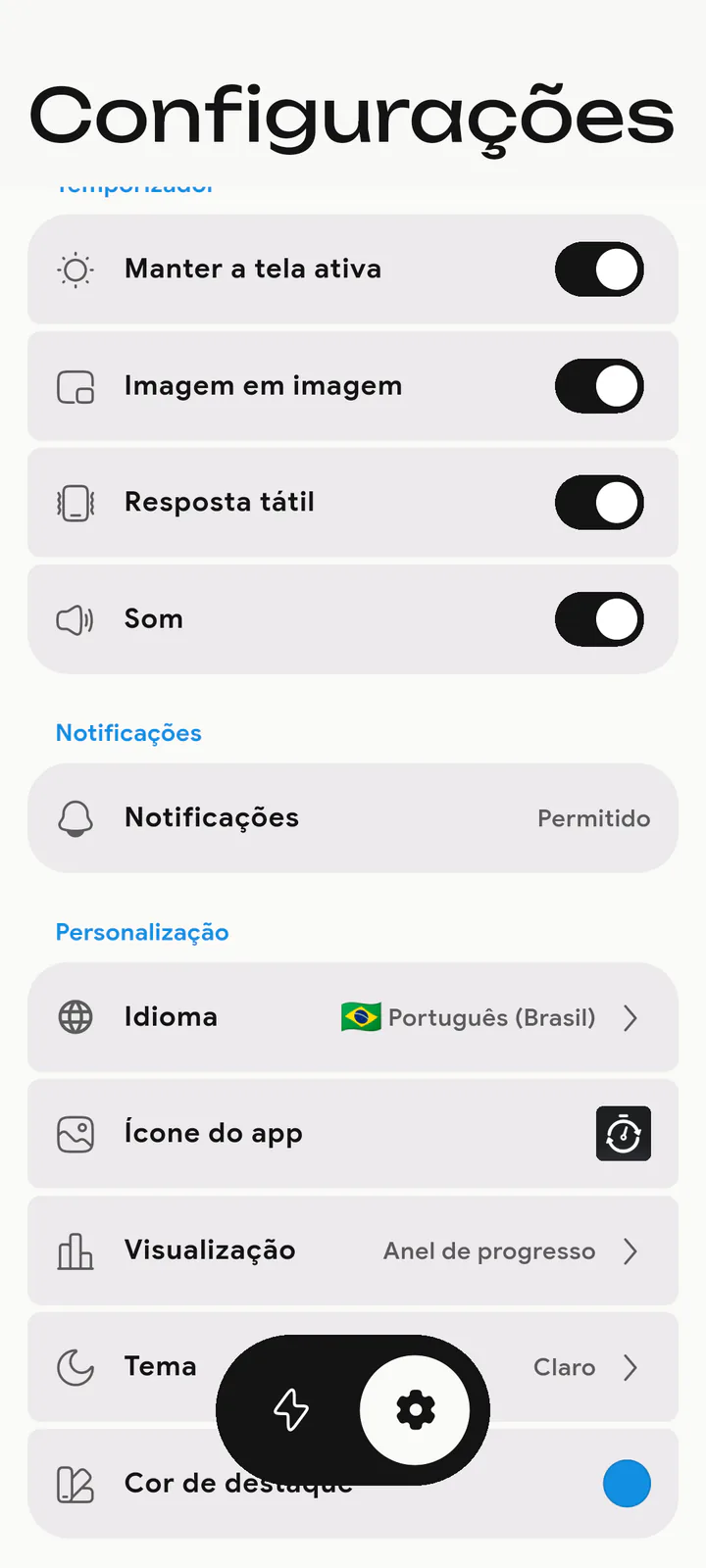 Personalização do Loop